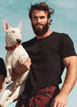 Calum von Moger with Rex (2018)