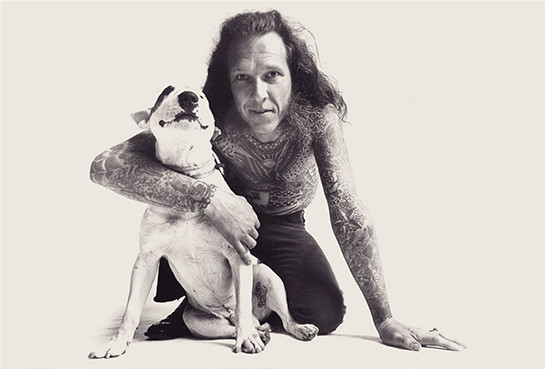 Tattoo legend Lyle Tuttle with Chadwick (1972)