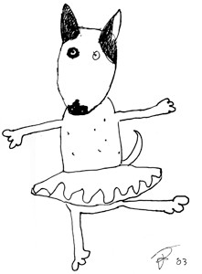Bull Terrier prima ballerina